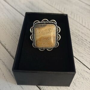 Sterling Silver 925 Stone Ring size 6 new